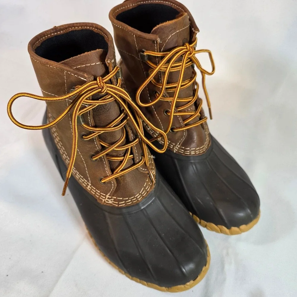 Georgia Boots Marshland Brown Leather Duck Work Boots Mens 7 Womens 9 Rugged‎